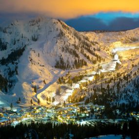 Olympic Valley evening in the heart of Winter