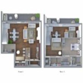 Ovation 309 Floor Plan Z, One Bedroom Plus Den One Bath Apartment in Madison Wisconsin