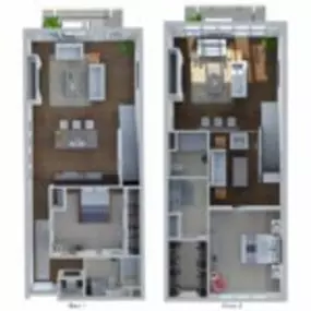 Ovation 309 Floor Plan X, Two Bedroom Plus Den Two Bath Apartment in Madison Wisconsin