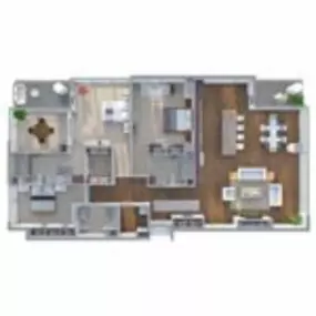 Ovation 309 Floor Plan VV, Three Bedroom Three Bath Apartment in Madison Wisconsin