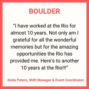 At The Rio, our team isn’t just a group of coworkers—we’re a family. Interested in joining the Rio team? We’re always on the hunt for good, smart, dedicated people to join our family. With some of our team members having 30+ years with us, it’s a place where careers grow, and people truly love what they do. ????