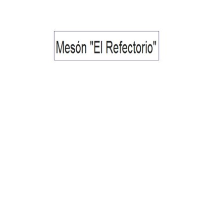 Logotipo de Mesón El Refectorio