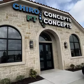 New ChiroConcepts and PTConcepts Signage on Building