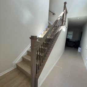 Oak luxury vinyl staircase flooring
