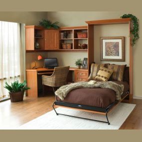 Small living spaces are no problem for Tailored Living of North Tampa. Murphy Beds are the perfect choice to give your bedroom/office the style you need. #TailoredLivingNorthTampa #FreeConsultation #MurphyBed #TailoredToYourNeeds