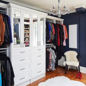 Maximize the space in your home by finding storage solutions that work with your room. Our bespoke Closets are designed to suit your home, style, and needs - utilizing your space the right way. #TailoredLivingNorthTampa #FreeConsultation #CustomClosets #TailoredToYourNeeds