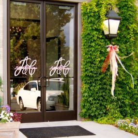 Beautiful entrance to Ivy House wedding venue.