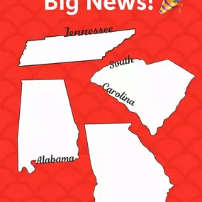 We have some EXCITING news to share!
Holly Goodman State Farm is now proudly servicing Georgia, Tennessee, Alabama, and South Carolina!