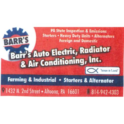 Logotyp från Barr's Auto Electric Radiator & Air Conditioning