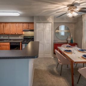 Kitchen and Dining at The Brook at Columbia apartments