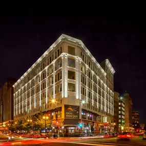 MKE Lofts Exterior in the evening