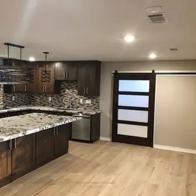 Man Cave Entrance with Barn Door