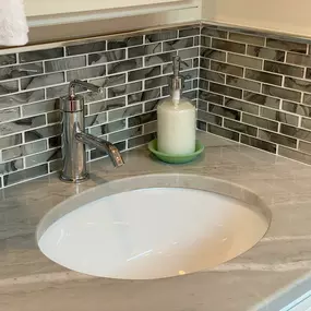 Backsplash in Bathroom Remodel