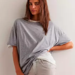 This is how @freepeople clothing does a basic tee! Always something a little different with this iconic brand. Now is the time to shop for Spring so stop in and see us. We are open every day on the 2nd floor of @bashfordcourts mall.