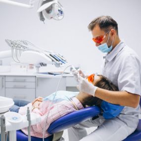 Women getting Teeth Whitening - Gentle Touch Dentistry - Richardson TX