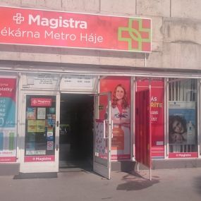 Naši lékárnu najdete na výhodně situovaném místě přímo ve stanici metra Háje, náš vchod je od autobusového nádraží, kde Vás náš vstřícný personál uvítá v moderním příjemném prostředí.