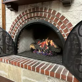 Gas logs to keep you warm all winter long.