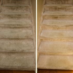 Before a carpet cleaning with Metro Chem-Dry vs after a carpet cleaning with Metro Chem-Dry.