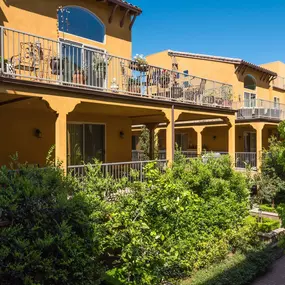 Exterior view of balconies at The Verandas in Canoga Park