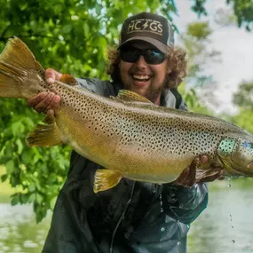 South Holston Brown Trout caught on the Tennessee Tailwater Float Trip.