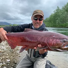 King Salmon catch Goodnews River, Alaska Fishing with High Country Guide Service in Boone, NC.