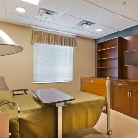 Bedroom amenities at Saint Therese are accessible and part of an ideal place for our residents to receive day to day care.