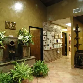 The lobby at McKenzie Mortuary Services