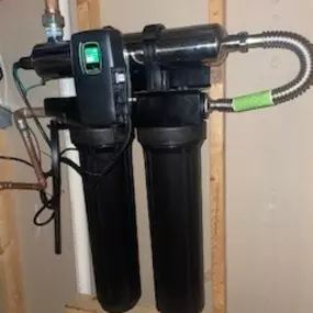 Installation of Luminor Brand UV/Filter All-in-One whole house rack-mounted system