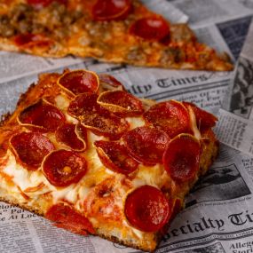 Sicilian Pepperoni Pizza Slice