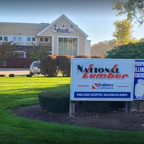 National Lumber sign at Mansfield location on Oakland Street