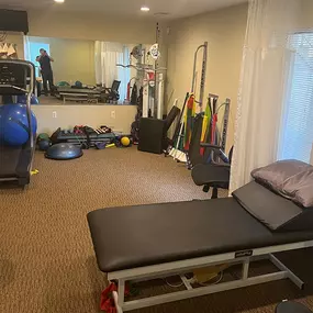 Breen Chiropractic Clinic's Cardio and physical therpay equipment room in Manasses.