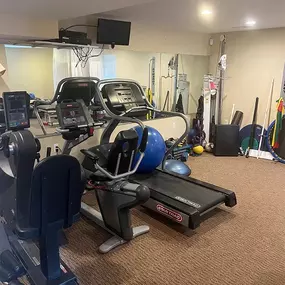 Breen Chiropractic Clinic's Cardio and physical therpay equipment room in Manasses.