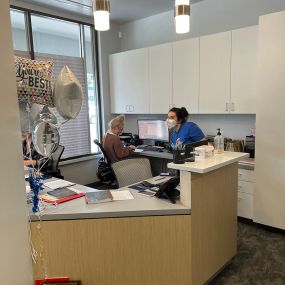 Station Dental Arvada check-out desk