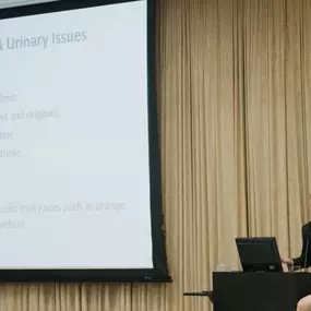 Dr. Andrew Arther gives a presentation on  “Healthy Lifestyle.”