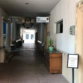 Walkway to The UPS Store Business Center at The Scottsdale Resort at McCormick Ranch