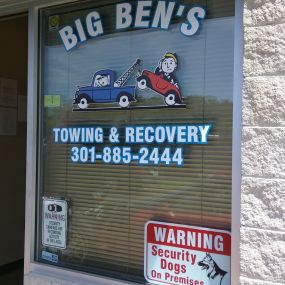 Big Ben’s Towing & Recovery is a full-service, family-owned-and-operated towing company located in the heart of Charles County, Maryland. In business for over 16 years, we specialize in towing, roadside assistance, private property impounds and more. Light-Duty Towing | Private Property Impounds | Roadside Assistance | Battery Service | Tire Service | Winching | Lockout Service | Fuel Delivery
Call Now! 301-885-2444