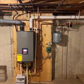 Lochinvar NKC110 105 BTU Gas Combi Boiler installed in Stratford, CT.