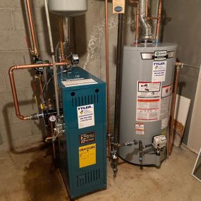Burnham Gas Boiler X203 and AO Smith 40 Gallon Gas Water Heater Installed in Stratford, CT