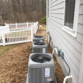 Three Champion 2.0 Ton 13 SEER Residential Air Conditioning Systems installed in Weston, CT.