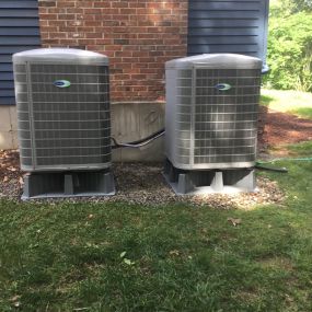 Two Carrier Infinity 3 Ton Heat Pumps Installed in Hamden, CT.