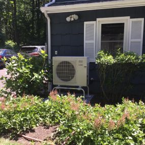 Mitsubishi 2 Ton Ductless Heat Pump Installed in Westport, CT.