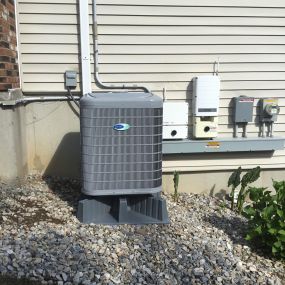 Carrier Infinity 3 Ton 18 SEER Residential Heat Pump Installed in Shelton, CT.