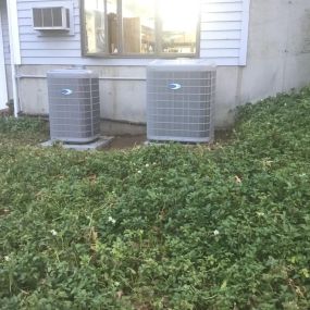 Two Carrier Infinity 3 & 4 Ton 18 SEER Heat Pumps installed in Wilton, CT.
