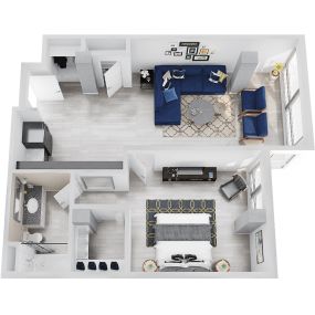 The Blonde 11 1 Bedroom Apartment Floor Plan