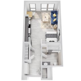 The Blonde 06 Micro Apartment Floor Plan
