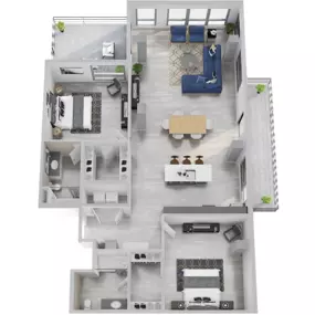 The Blonde 07 Prime 2 Bedroom Apartment Floor Plan