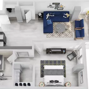 The Blonde 11 1 Bedroom Apartment Floor Plan