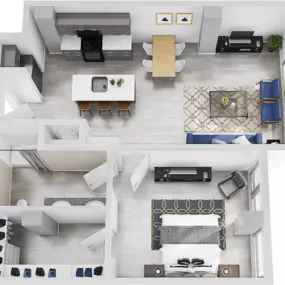 The Blonde 08 1 Bedroom Apartment Floor Plan