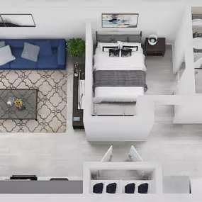 The Blonde 03/03 Prime Studio Apartment Floor Plan