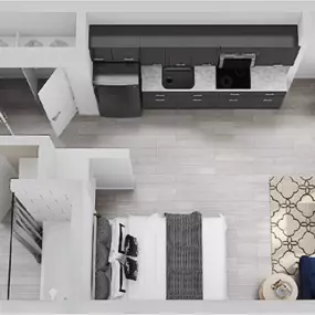 The Blonde 10 Micro Apartment Floor Plan